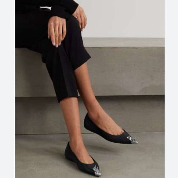 Alexander McQueen Leather Punk Stud, Ballerina Flats, New, Size 37 - Picture 3 of 12